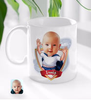 BK Gift Kişiye Özel İsimli Bebek Karikatürlü Beyaz Kupa Bardak-3