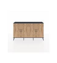 Arges Konsol 6 Raflı 4 Kapaklı 176x30x99 Antrasit-Çam