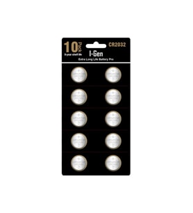 I-Gen CR2032 Pil 10'lu Paket Tartı, Baskül, Şeker Ölçüm Cihazı Pili Lityum Düğme Pil 3V 2032