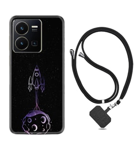 Vivo Y22 Kılıf Silikon Boyun Askılı İpli Desenli Silikon Master Space 1630