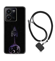 Vivo Y22 Kılıf Silikon Boyun Askılı İpli Desenli Silikon Master Space 1630
