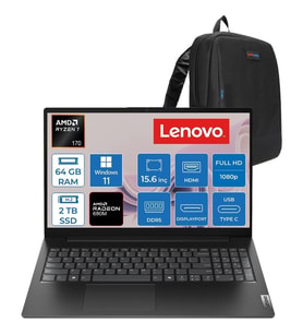 Lenovo V15 G6 Arp Amd Ryzen™ 7 170 64GB Ddr5 2tb SSD Amd Radeon™ 680M Graphics 15.6" Fhd (1920X1080) IPS 300NITS WIN11PRO Taşınabilir Bilgisayar 83V40026TXP24+ZETTAÇANTA