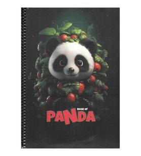 Gıpta Spiralli Karton Kapak Defter Panda A4 80 YP Çizgili