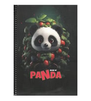 Gıpta Spiralli Karton Kapak Defter Panda A4 80 YP Çizgili