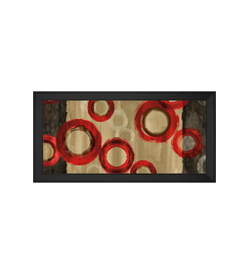 Soyut Şekiller Motifli Kanvas Tablo 50 x 70 cm Siyah Çerçeve