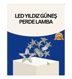 Mey İthalat® İç Mekan Uyumlu Yıldız Peri Led Perde 3x3 Metre