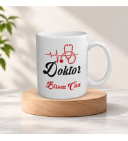 Kişiye Özel İsimli Doktor Meslek Kupa Bardak