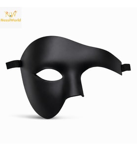 Siyah Yarım Erkek Maske – Phantom Parti &amp; Balo Maskesi