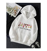 Disney Happy New Year Kapşonlu Sweatshirt (Beyaz)