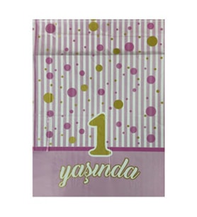 MASA ÖRTÜSÜ 1 YAŞINDA PEMBE 120X180 CM PK:1-