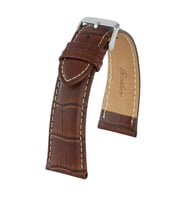 R4102W RODER DERİ KAYIŞ - KAHVERENGİ - BEYAZ - 26X22MM