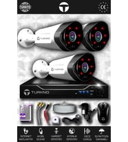 TURKNO 3 Kameralı Galia 3 Dış Kamera Set HDD'siz Full HD Gece Görüşlü Güvenlik Kamerası Sistemi
