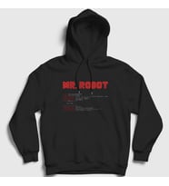 Presmono Unisex Siyah Sudo Hacker Mr Robot Kapüşonlu Sweatshirt 413331tt