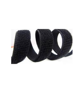 Kablo Düzenleyici Cırt Cırtlı Bant, 1 metre, 15mm x 2.6mm, siyah renk