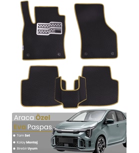 KİA PİCANTO (2017-2025) Uyumlu EVA Paspas Tam Set–Araca Özel,Kolay Montaj,Su Geçirmez