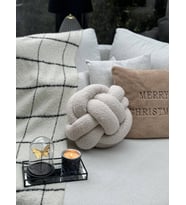 Teddy Düğüm Top Yastık Dugum Top Yastik (Beyaz)