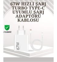 Type-c Uyumlu 67w Turbo Hızlı Şarj Aleti Akıllı Koruma Sistemli