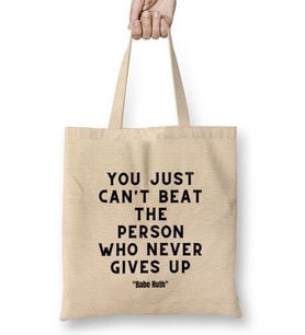 Babe Ruth Quotes Baseball Bez Çanta Uzun Saplı
