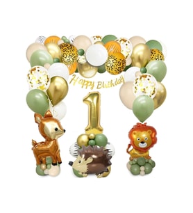 KİPRİ CEYLAN ASLAN FOLYOLU 1 YAŞ DOĞUM GÜNÜ BALON SET