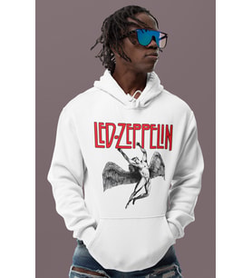 Led Zeppelin Rock Metal Baskılı Unisex Oversize Müzik Grubu Hoodie