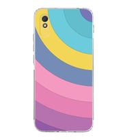 Xiaomi Redmi 9A  Kamera Korumalı Kapak Renk Cümbüşü Tasarımlı Şeffaf  Kılıf
