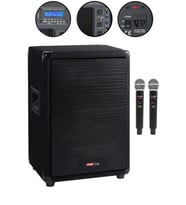Lastvoice LPS-10MA Mikrofonlu Portatif Ahşap Kabin Hoparlör 10 İnç 600W