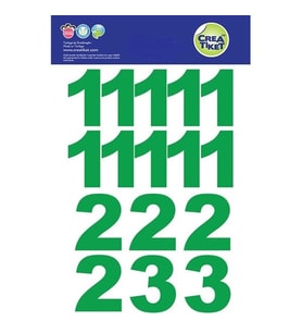 CREA ETİKET - XL RAKAM ÇIKARTMALAR YEŞİL 1345 - TEKLİ