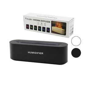 DİKDÖRGEN 150ML USB ŞARJLI - RENKLİ LEDLİ IŞIK HAVA NEMLENDİRİCİ BUHAR MAKİNE - KOKU GİDERİCİ (5680)