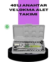 40 Parça Lokma Anahtar Seti Ayna Yüzey Karbon Çelik Dayanıklı Tamir Takımı