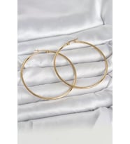 316L Çelik Gold Renk 60 mm Halka Kadın Küpe - TJ-BKP11686