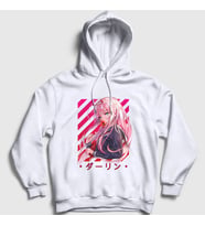 Presmono Unisex Beyaz Zero Two V2 Darling In The Franxx Kapüşonlu Sweatshirt 483251tt
