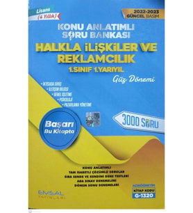 Emsal Yayınları Açıköğretim Aöf 1. Sınıf 1. Yarıyıl Halkla Ilişkiler Ve Reklamcılık Konu Anlatımlı S (Çok Renkli)