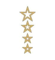 Cg Gold Yıldızlı Çamurluk Üst Sticker