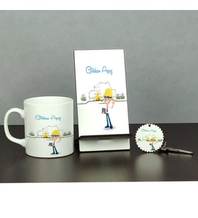 Restoratör Üçlü Set (Kupa + Telefon Standı + Anahtarlık)