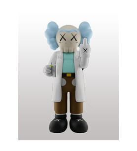 Kaws Rick and Morty Boyalı Figür Kaws Rick Orta Parmak Figür Büyük Boy 20CM