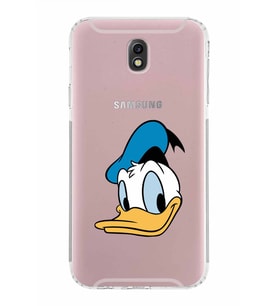 Samsung Galaxy J7 Pro  Kamera Korumalı Kapak Donald Duck Tasarımlı  Şeffaf  Kılıf