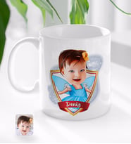 BK Gift Kişiye Özel İsimli Kız Çocuk Peri Karikatürlü Beyaz Kupa Bardak-1