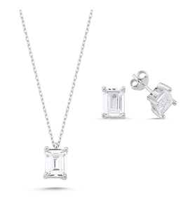 Gümüş Baget Tektaş İkili Set