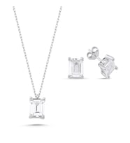 Gümüş Baget Tektaş İkili Set