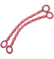 Angel Çanta Aksesuar 20 mm Oval Ahşap Boncuklu 40 cm Pembe Renk Çanta Sapı