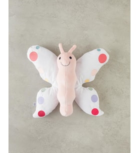 Butterfly Bebe Dekoratif Kırlent 40 cm Beyaz