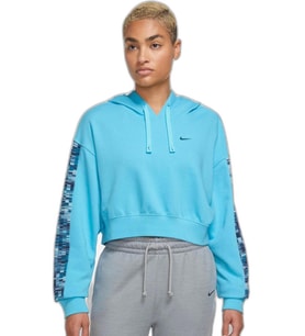 Nike Dri Fit Get Fit Hoodie Pro Oversize Kesim Kadın Spor Sweatshirt (Mavi)