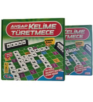 Ahşap Kelime Üretme Oyunu  Dil Gelişimi ve Zeka Geliştirici Eğitici Oyun (Orman Yeşili)