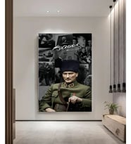 ATATÜRK KANVAS TABLO EV DUVAR SALON OFİS DÜKKAN HEDİYELİK DEKARASYON SÜSÜ