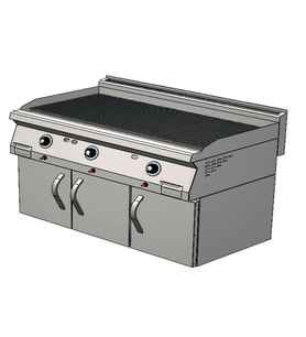 CSA Karacasan 900 Seri Dolaplı 120 cm Doğalgazlı Tam Kanallı Izgara(120x90x85Cm)