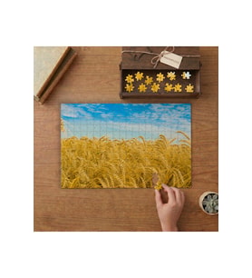 Buğday Başakları - Gökyüzü - Manzara Tasarımı 240 parça Ahşap Puzzle Ahşap Kutuda MP02530