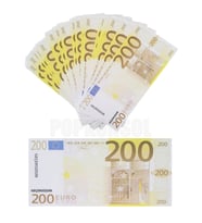 50 Adet 200 Euro Geçersiz Para Parti Şaka Düğün Oyun Parası Fim Dizi Çekimleri İçin (Sarı)