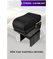 citroen c elysee 2017 kol dayama Siyah geniş model Yastıklı Lüks Deri