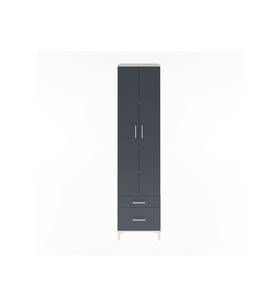 Hyperion Dolap 5 Raflı 2 Çekmeceli 2 Kapaklı 60x44x243 Aytaşı-Antrasit