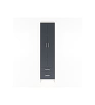 Hyperion Dolap 5 Raflı 2 Çekmeceli 2 Kapaklı 60x44x243 Aytaşı-Antrasit